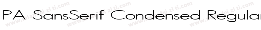 PA SansSerif Condensed Regular字体转换